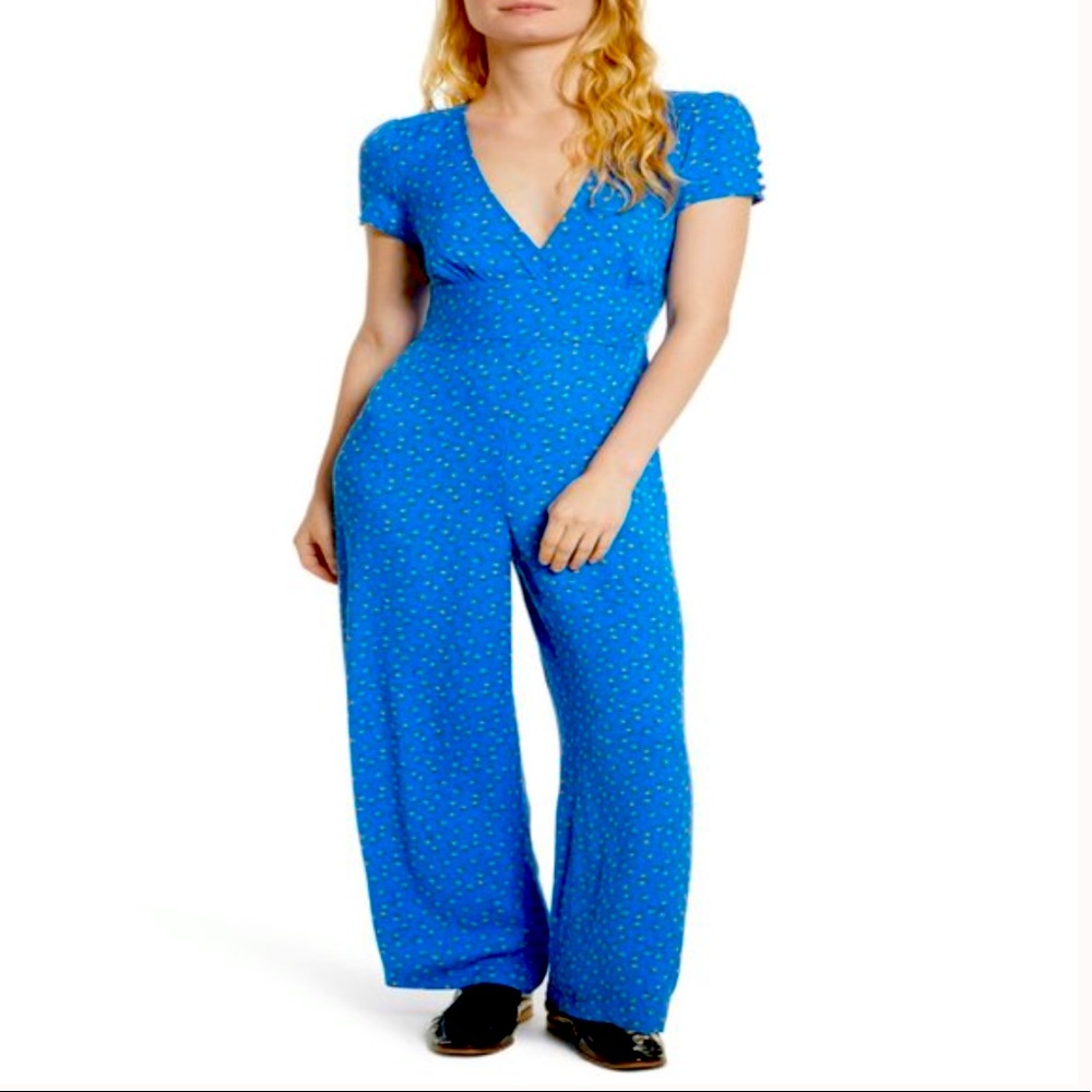 Free People Blue Mia Jumpsuit